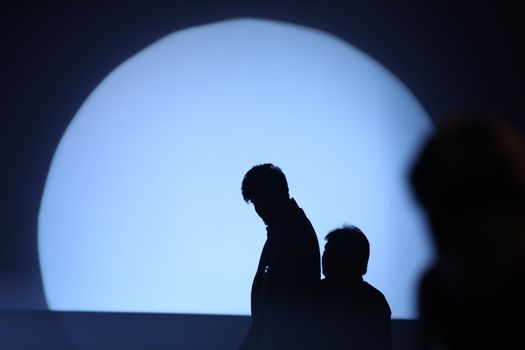 People Silhouette on a stage