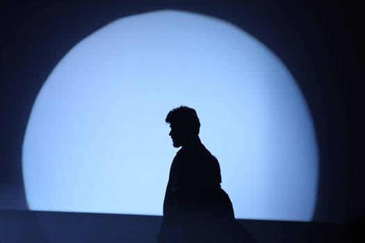 People Silhouette on a stage