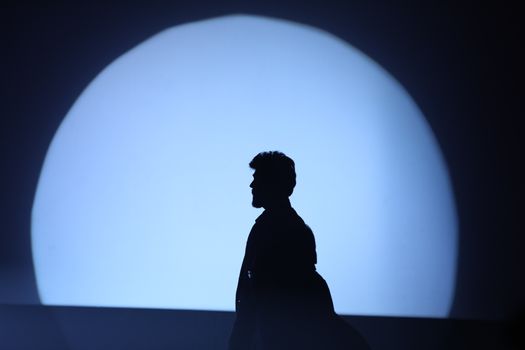 People Silhouette on a stage