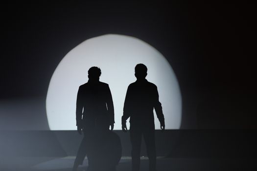 People Silhouette on a stage