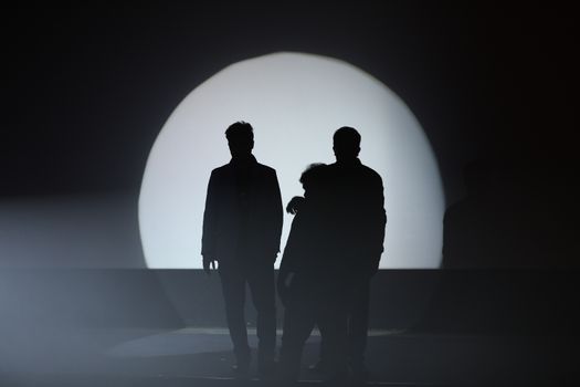 People Silhouette on a stage