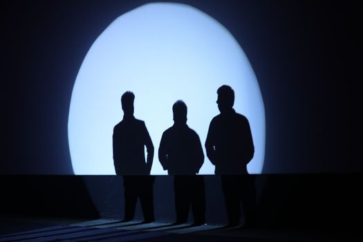 People Silhouette on a stage