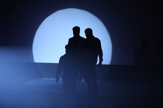 People Silhouette on a stage