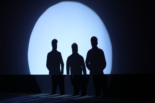 People Silhouette on a stage