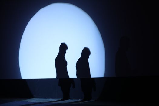 People Silhouette on a stage