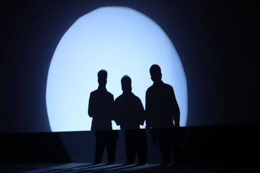 People Silhouette on a stage