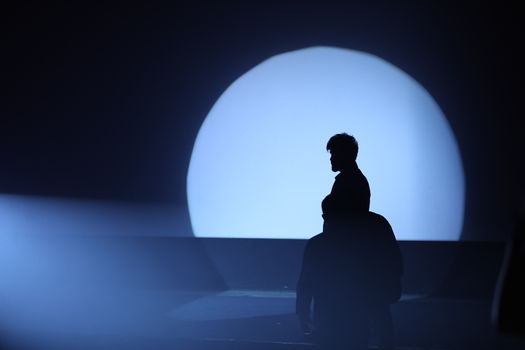 People Silhouette on a stage