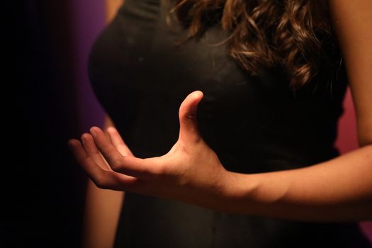 Female hands with cell phone