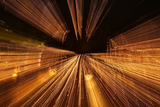 Abstract slow shutter lights