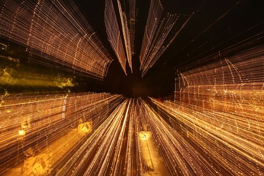Abstract slow shutter lights