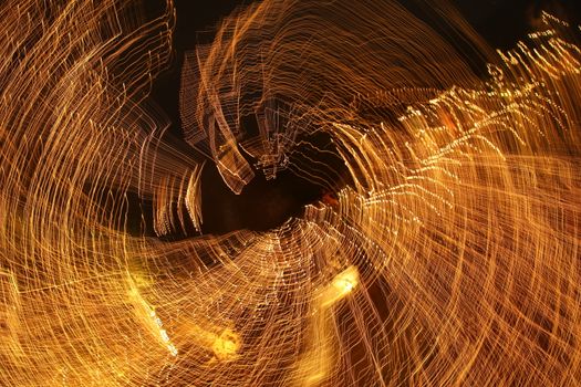 Abstract slow shutter lights