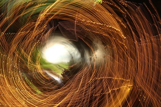 Abstract slow shutter lights