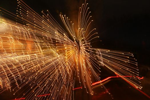Abstract slow shutter lights