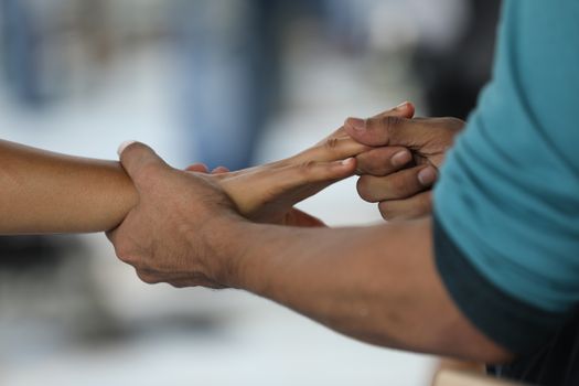 Lover Hands Closeup