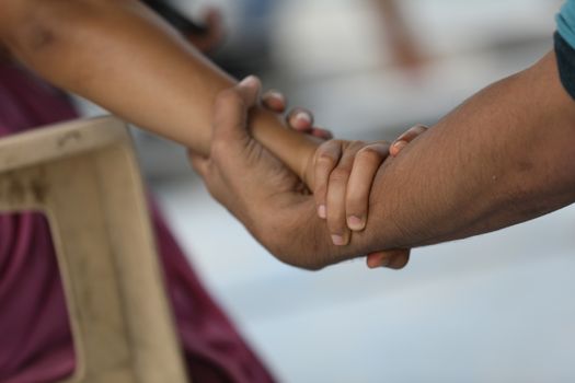 Lover Hands Closeup