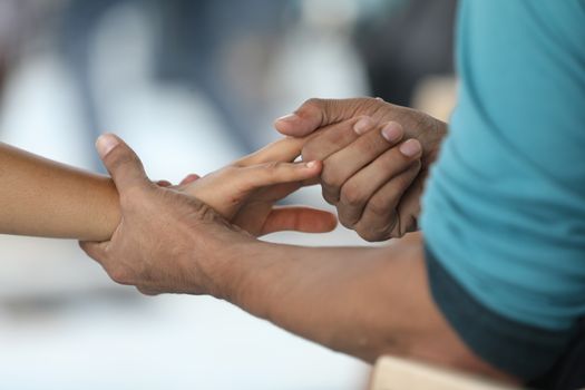 Lover Hands Closeup