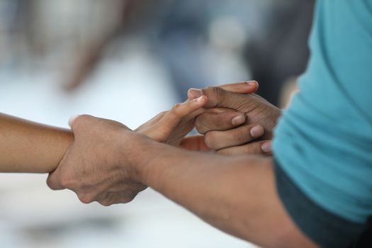 Lover Hands Closeup