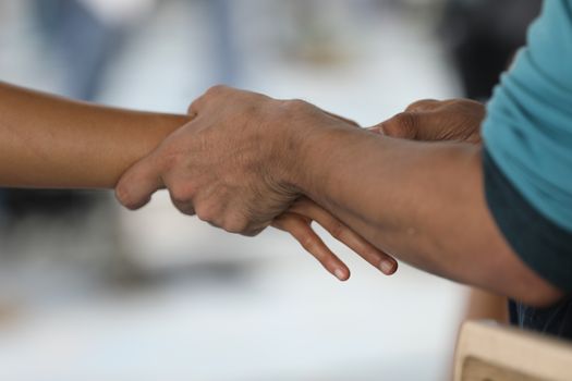 Lover Hands Closeup