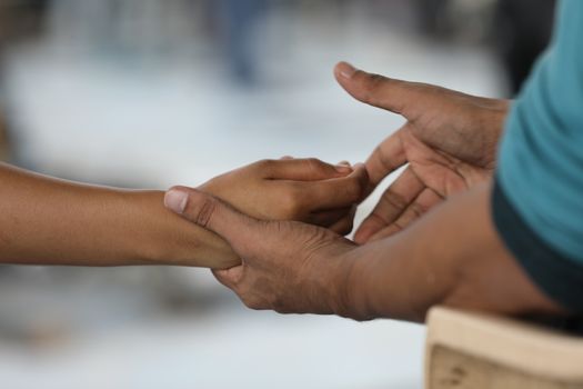 Lover Hands Closeup