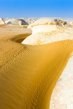 White Desert at Farafra in the Sahara of Egypt. Africa.