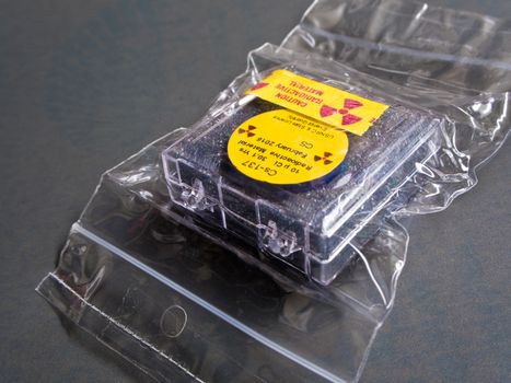 Small Cesium Radioactive in the Plastic package