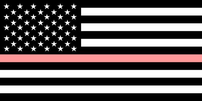 thin pink line flag breast cancer awareness symbol