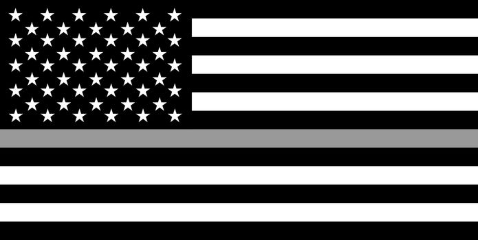 thin silver line flag Correctional Officers symbol