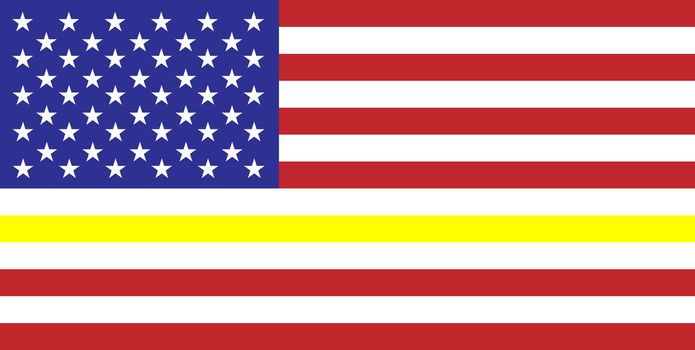 thin yellow line flag Dispatchers security symbol