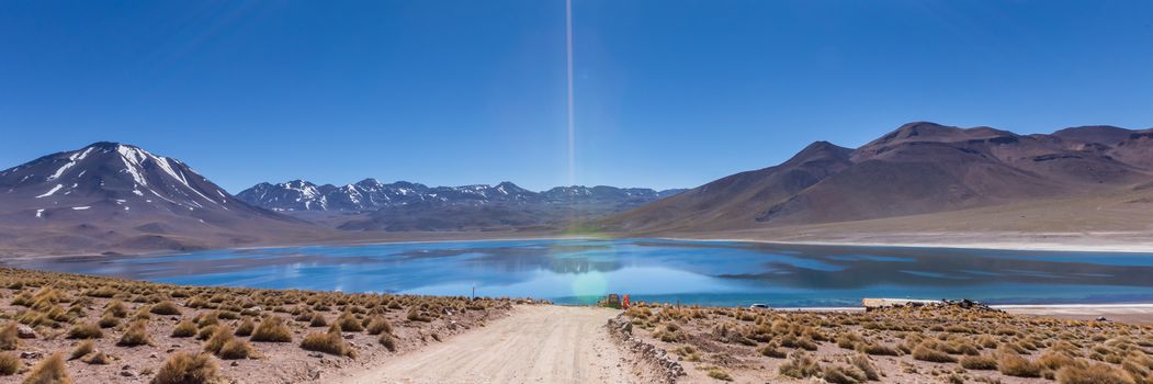 Lagunas Altiplanicas, Miscanti y Miniques, amazing view at Atacama Desert. Chile, South America.