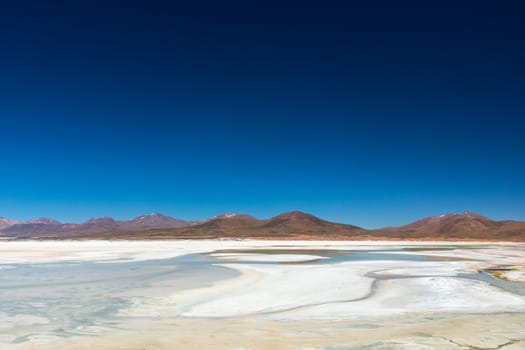 Atacama Desert, Chile. Salar Aguas Calientes. Lake Tuyacto. South America.