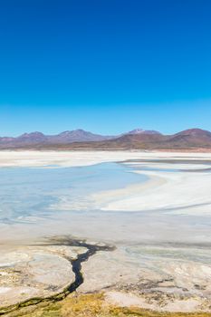 Atacama Desert, Chile. Salar Aguas Calientes. Lake Tuyacto. South America.