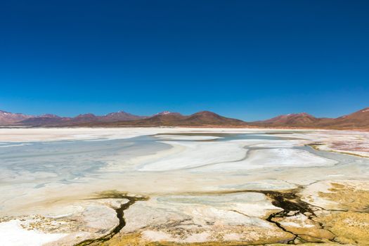 Atacama Desert, Chile. Salar Aguas Calientes. Lake Tuyacto. South America.