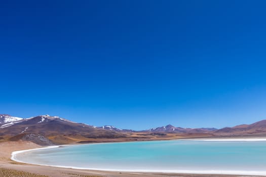 Atacama Desert, Chile. Salar Aguas Calientes. Lake Tuyacto. South America.