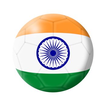 An India soccer ball football illustration isolated on white with clipping path