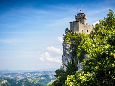 Second Tower of castel on the Titanus Mount in San Marino.