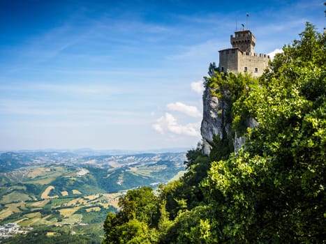 Second Tower of castel on the Titanus Mount in San Marino.