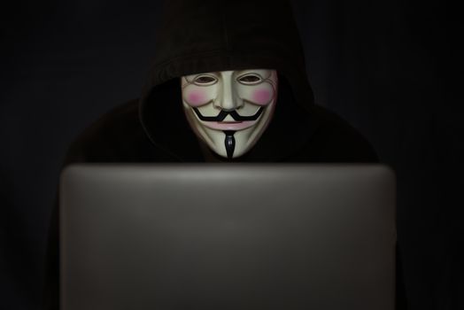 picture of a hacker on a computer