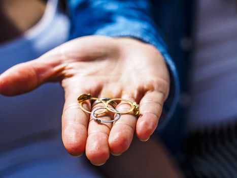 typical wedding ring of the Sardinian tradition, Italy.