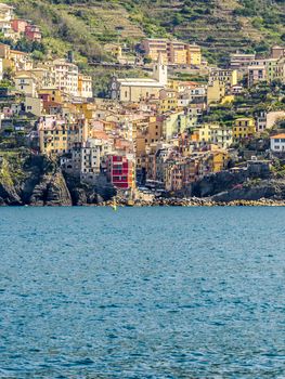 beautiful panorama of National park of Cinque Terre in Liguria, Italy.