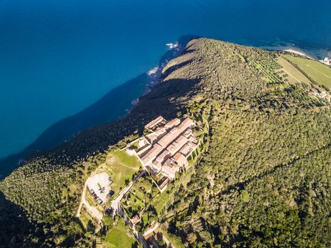 Tuscany, Populonia coastline, view from a drone.