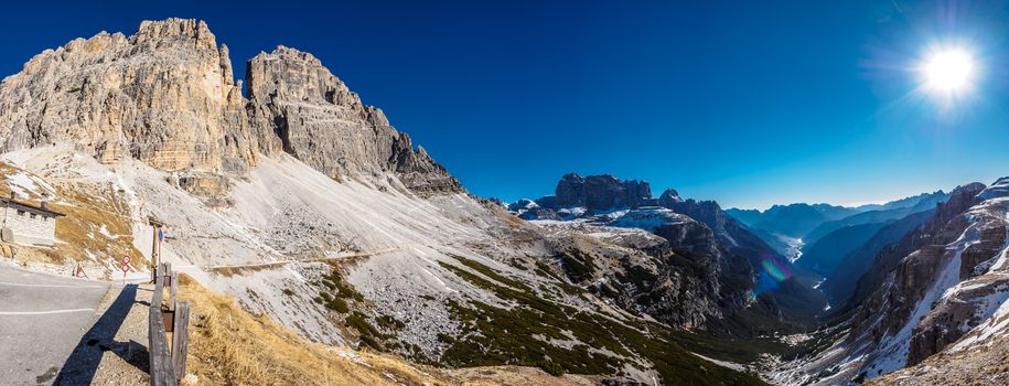 Dolomites. panorama of the Italian Alps