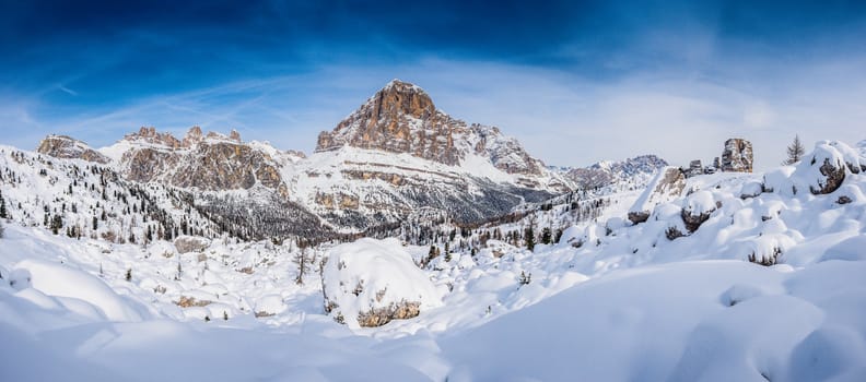 Dolomites. panorama of the Italian Alps