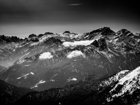 Dolomites. panorama of the Italian Alps