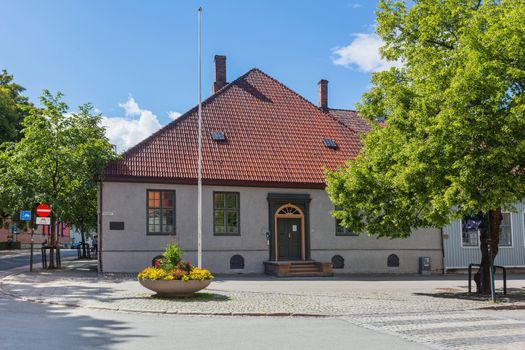 Kommandantskapets hovedbygning building in Trondheim,Norway. Scandinavian style of architecture.