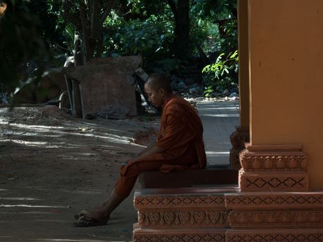 detail of buddhist temple in cambodia