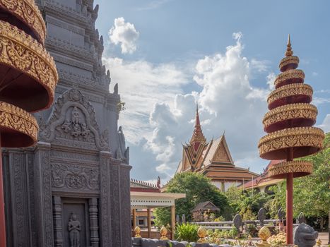 detail of buddhist temple in cambodia