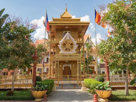 detail of buddhist temple in cambodia