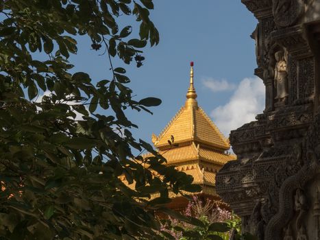 detail of buddhist temple in cambodia