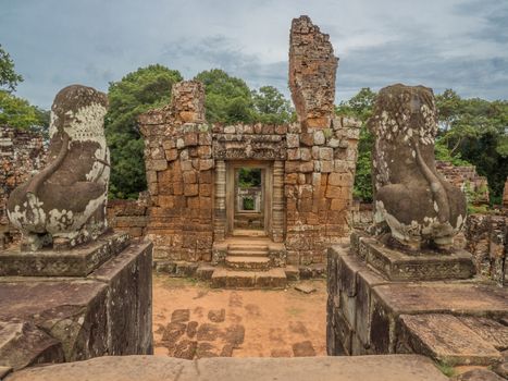 detail of Cambodia's Angkor wat temples