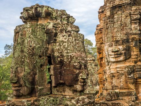 detail of Cambodia's Angkor wat temples